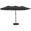 Image de vidaXL Parasol double avec lampes LED Anthracite 449x265 cm