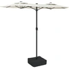 Image de vidaXL Double parasol blanc sable 316x145 cm