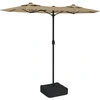Image de vidaXL Double parasol Taupe 316x145 cm