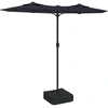 Image de vidaXL Double parasol noir 316x145 cm
