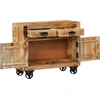 Image de vidaXL Buffet 80x30x65 cm Bois de manguier massif rugueux