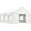 Image de vidaXL Pavillon avec toit blanc 6,69 x 4,08 x 3,22 m Polyéthylène