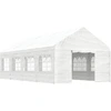 Image de vidaXL Pavillon avec toit blanc 8,92x4,08x3,22 m Polyéthylène