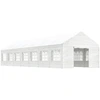 Image de vidaXL Pavillon avec toit blanc 15,61x4,08x3,22 m Polyéthylène
