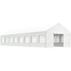 Image de vidaXL Pavillon avec toit blanc 17,84x4,08x3,22 m Polyéthylène