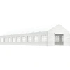 Image de vidaXL Pavillon avec toit blanc 20,07x4,08x3,22 m Polyéthylène
