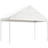 Image de vidaXL Pavillon avec toit blanc 4,46x4,08x3,22 m Polyéthylène