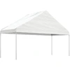 Image de vidaXL Pavillon avec toit blanc 4,46x5,88x3,75 m Polyéthylène