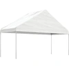 Image de vidaXL Pavillon avec toit blanc 6,69x5,88x3,75 m Polyéthylène