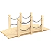 Image de vidaXL Pont de jardin avec balustrade à chaîne 150x67x56 cm bois massif épicéa