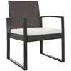 Image de vidaXL Chaises de salle à manger de jardin 2 pcs. Brun rotin PP