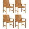Image de vidaXL Chaises de jardin 4 pcs. Bois massif acacia