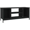 Image de vidaXL Armoire TV noire 102x35x45 cm Bois composite