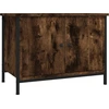 Image de vidaXL Armoire TV avec portes chêne fumé 60x35x45 cm Bois composite