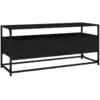 Image de vidaXL Armoire TV noire 100x35x45 cm Bois composite