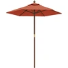 Image de vidaXL Parasol avec mât en bois Terracota 196x231 cm