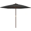 Image de vidaXL Parasol avec mât en bois Anthracite 299x240 cm