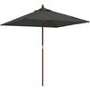 Image de vidaXL Parasol avec mât en bois Anthracite 198x198x231 cm