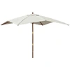 Image de vidaXL Parasol avec mât en bois sable 300x300x273 cm