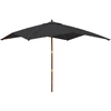Image de vidaXL Parasol avec mât en bois noir 300x300x273 cm