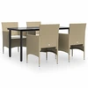 Image de vidaXL 5-tlg. Groupe de jardinage avec baisers Beige et Schwarz