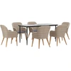 Image de vidaXL Ensemble de jardin 7 pièces avec coussins Marron