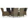 Image de vidaXL Ensemble de jardin 7 pièces brun poly rotin