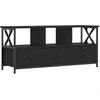 Image de vidaXL Armoire TV noire 102x33x45 cm Bois composite et fer