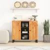 Image de vidaXL Sideboard avec 2 portes 90x33x75 cm bois massif acacia