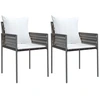 Image de vidaXL Chaises de jardin avec coussins 2 pcs. Marron 54x61x83 cm Poly rotin