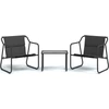 Image de vidaXL Ensemble de salon de jardin 3 pièces avec coussins Anthracite Acier