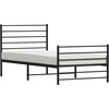 Image de vidaXL Cadre de lit avec tête et pied de lit en métal noir 80x200 cm