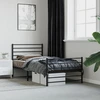 Image de vidaXL Cadre de lit avec tête et pied de lit en métal noir 107x203 cm
