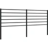 Image de vidaXL Tête de lit de rechange en métal noir 200 cm