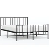 Image de vidaXL Lit métallique sans matelas avec pied de lit noir 160x200 cm