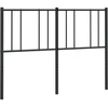 Image de vidaXL Tête de lit de rechange en métal noir 150 cm