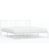Image de vidaXL Cadre de lit avec tête de lit en métal blanc 183x213 cm