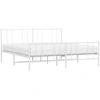 Image de vidaXL Cadre de lit avec tête et pied de lit en métal blanc 183x213 cm
