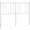 Image de vidaXL Tête de lit de rechange en métal blanc 135 cm