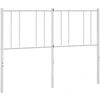Image de vidaXL Tête de lit de rechange en métal blanc 150 cm