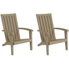 Image de vidaXL Chaises de jardin Adirondack 2 pcs. Marron clair Polypropylène