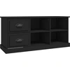 Image de vidaXL Armoire TV noire 102x35,5x47,5 cm Bois composite