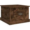 Image de vidaXL Table basse chêne fumé 50x50x35 cm bois composite