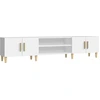 Image de vidaXL Armoire TV blanche 180x31,5x40 cm Bois composite