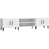 Image de vidaXL Armoire TV blanche 180x31,5x40 cm Bois composite