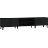 Image de vidaXL Armoire TV noire 180x31,5x40 cm Bois composite