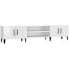 Image de vidaXL Armoire TV blanc brillant 180x31,5x40 cm Bois composite