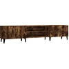 Image de vidaXL Armoire TV chêne fumé 180x31,5x40 cm Bois composite