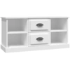 Image de vidaXL Armoire TV blanche 99,5x35,5x48 cm Bois composite