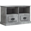 Image de vidaXL Armoire TV gris béton 80x35x50 cm Bois composite